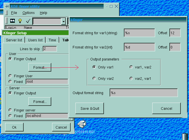 KFinger Talk settings